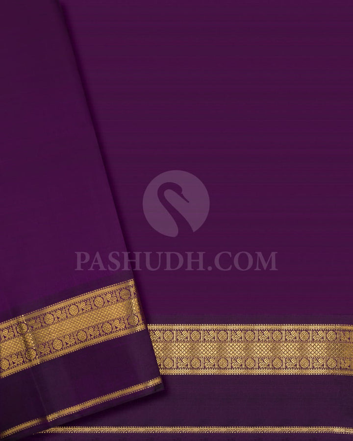 Purple Pure Zari Kanjivaram Silk Saree-SP199