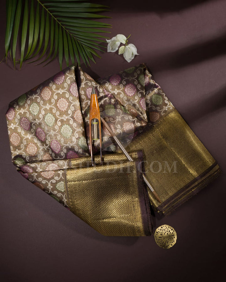 Brown Kanjivaram Silk Saree-SP232