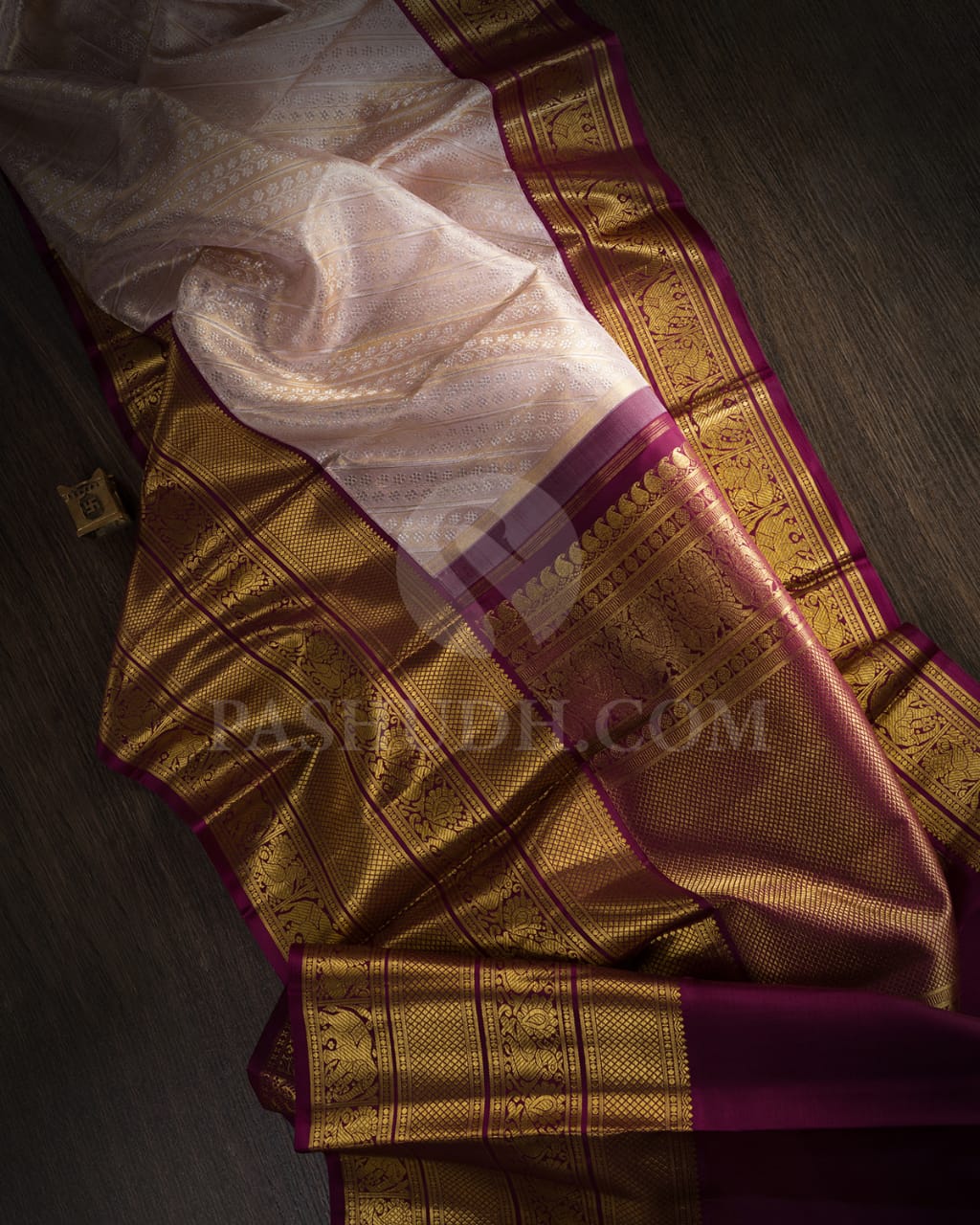 Pastel Lavender And Purple Tissue Kanjivaram Silk Saree-SP229