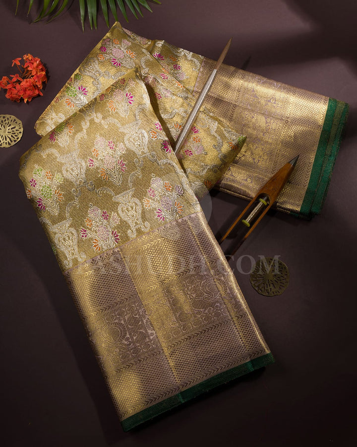 Golden Tissue Kanjivaram Silk Saree-SP230
