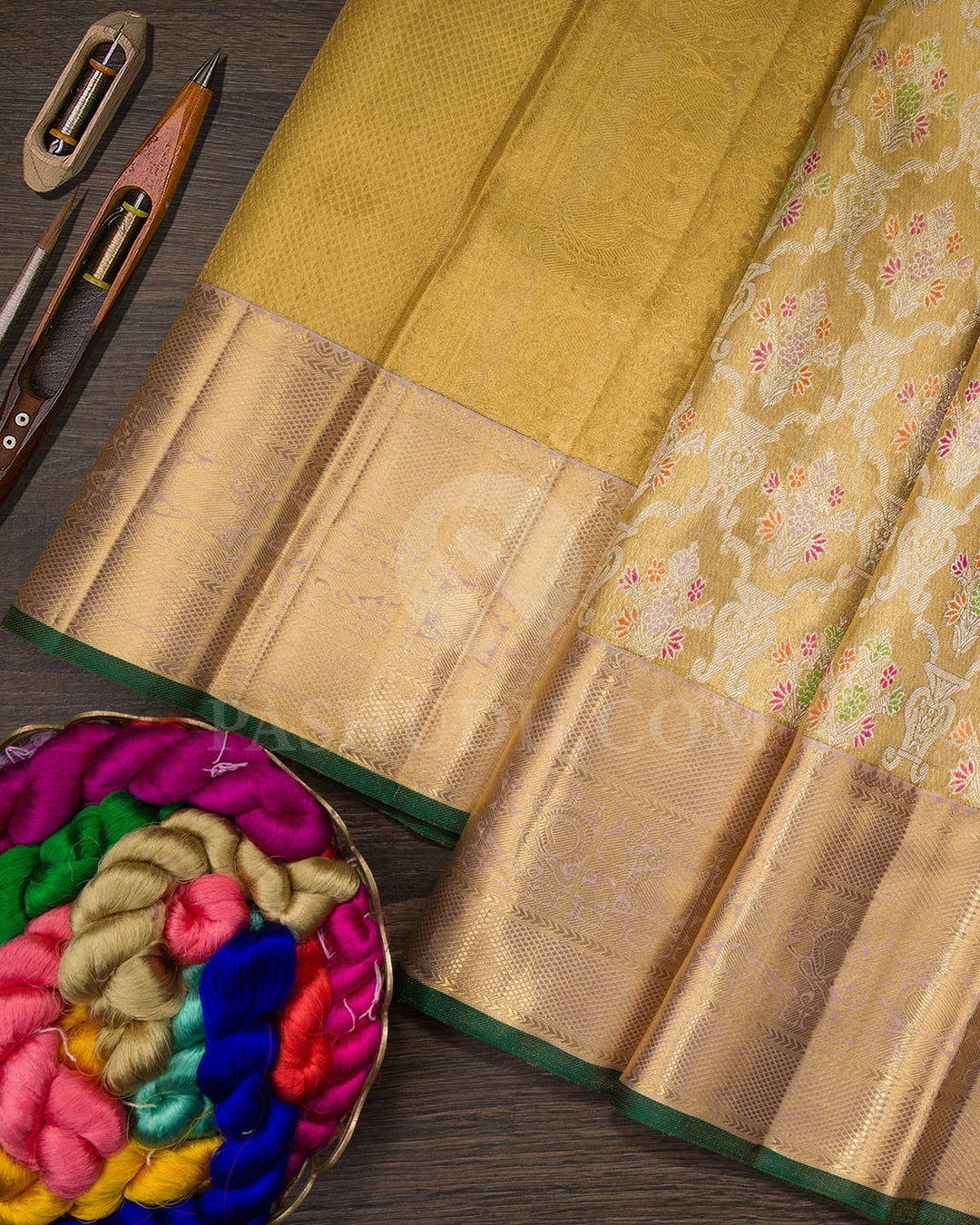 Golden Tissue Kanjivaram Silk Saree-SP230