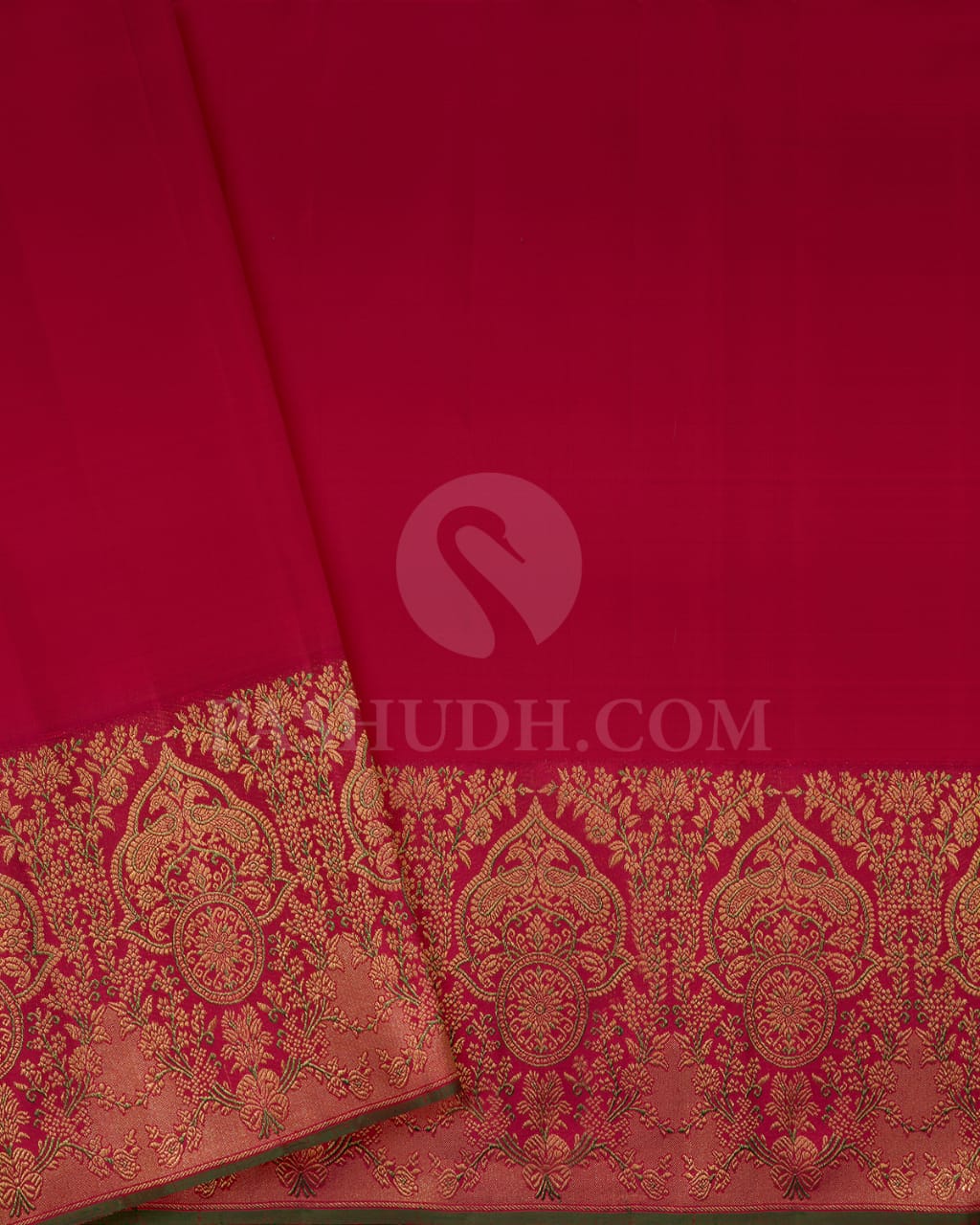 Bright Yellow And Red Kanjivaram Silk Saree-S1550(A)