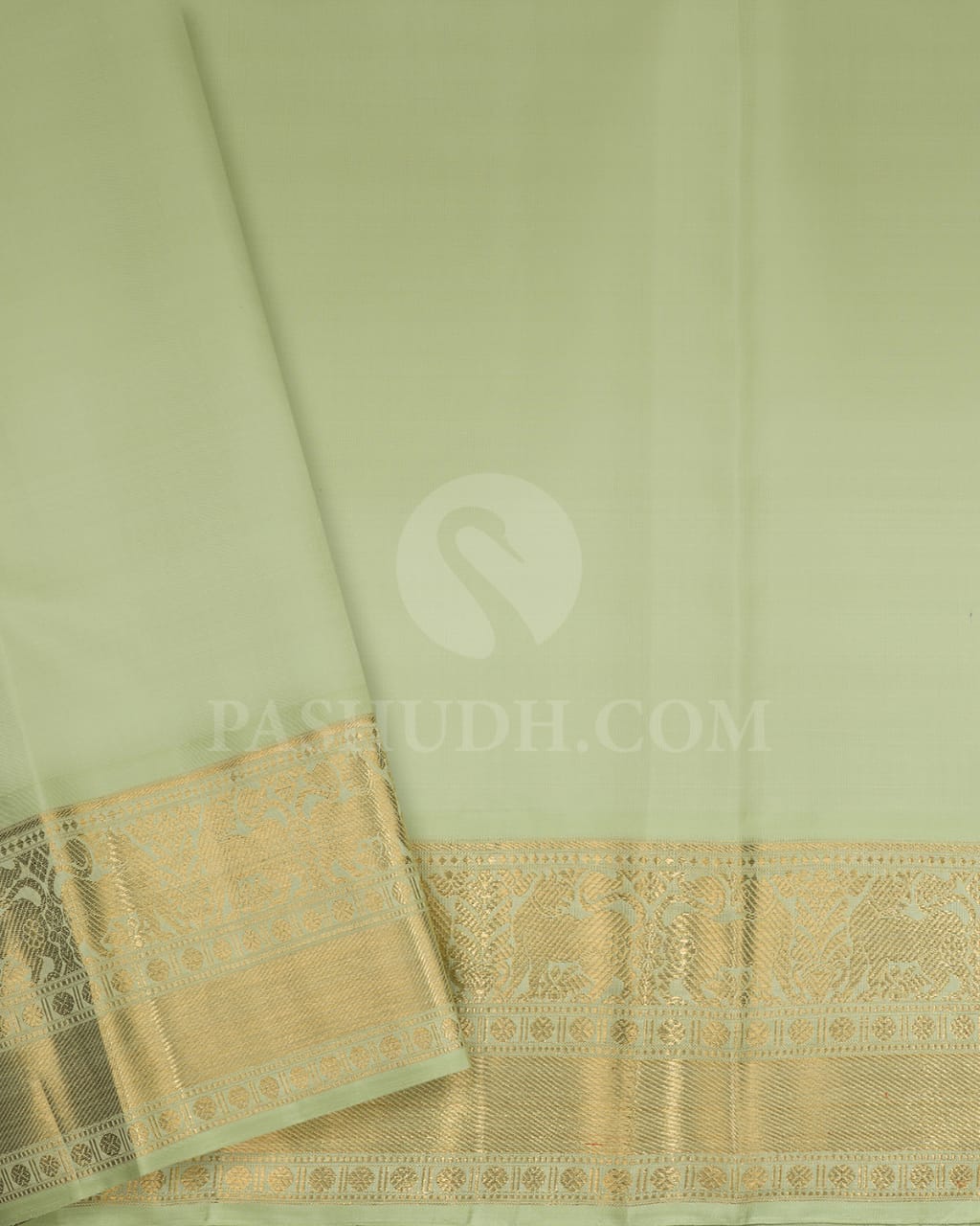 Purple And Mint Green Kanjivaram Silk Saree-SP221