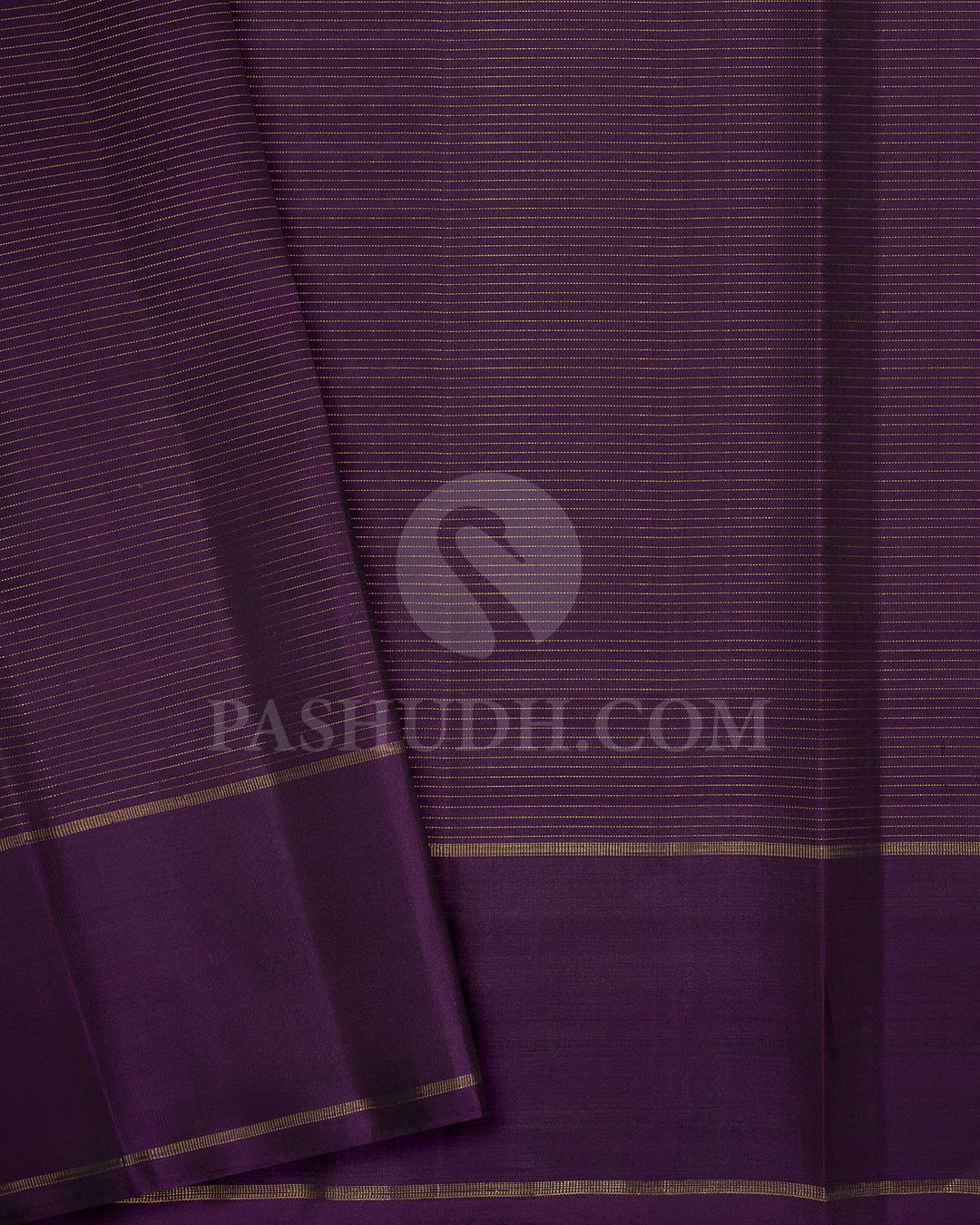 Brown And Purple Pure Zari Kanjivaram Silk Saree-SP204