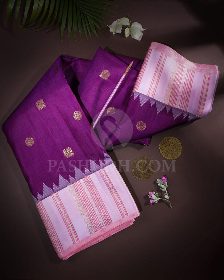 Purple Kanjivaram Silk Saree-S1542(A)