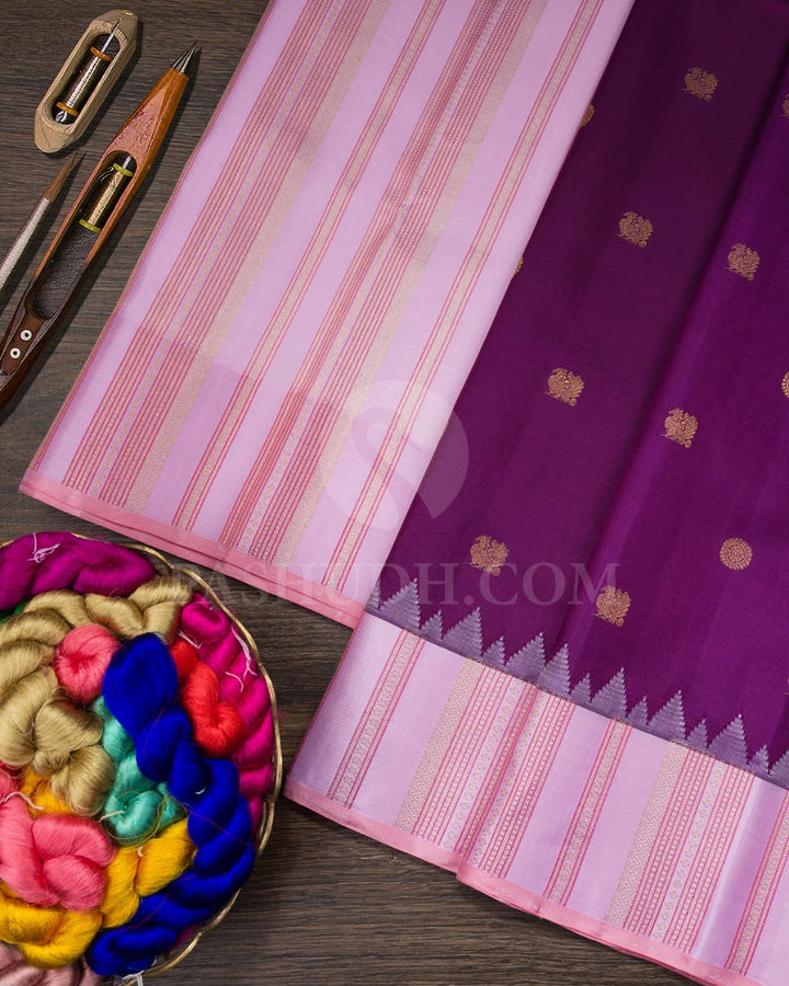 Purple Kanjivaram Silk Saree-S1542(A)