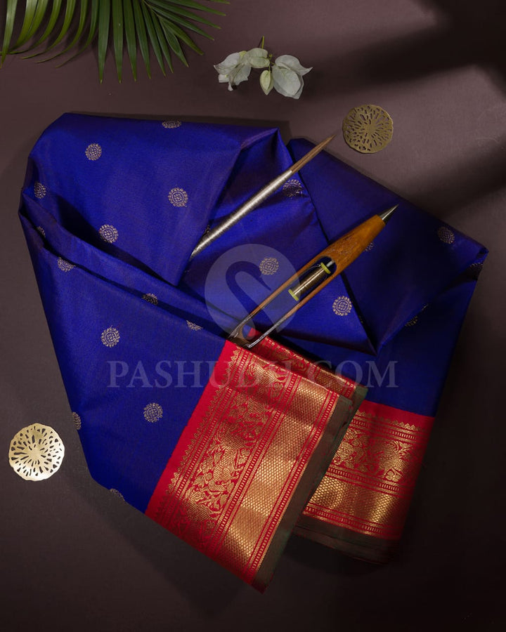 Royal Blue Pure Zari Kanjivaram Silk Saree-SP227