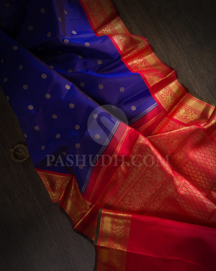 Royal Blue Pure Zari Kanjivaram Silk Saree-SP227