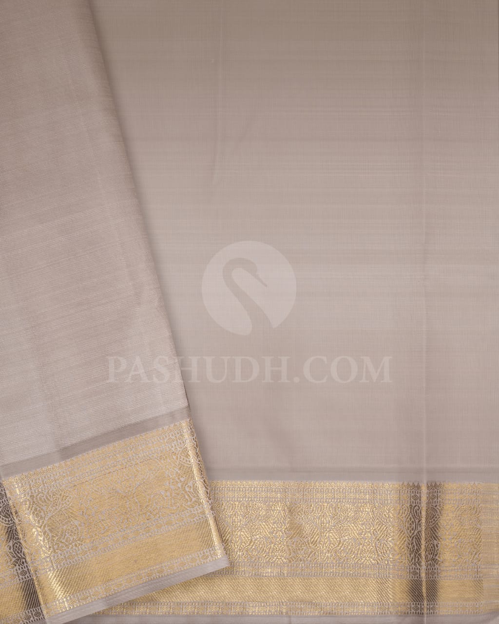 Wine And Grey Pure Zari Kanjivaram Silk Saree-SP201