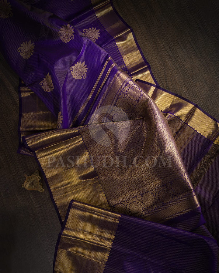 Royal Blue Bridal Kanjivaram Silk Saree-SP235