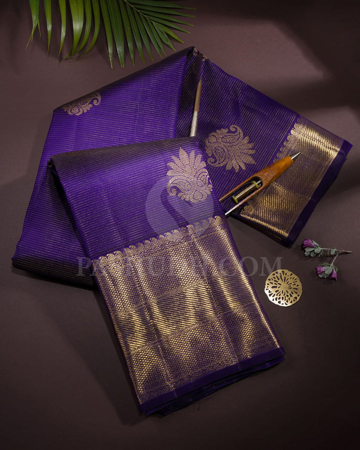 Royal Blue Bridal Kanjivaram Silk Saree-SP235