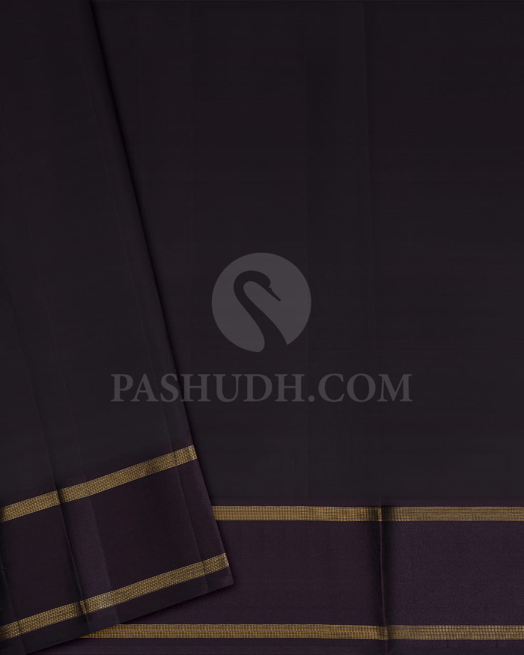 Cream And Aubergine Kanjivaram Silk Saree-S1537(B)