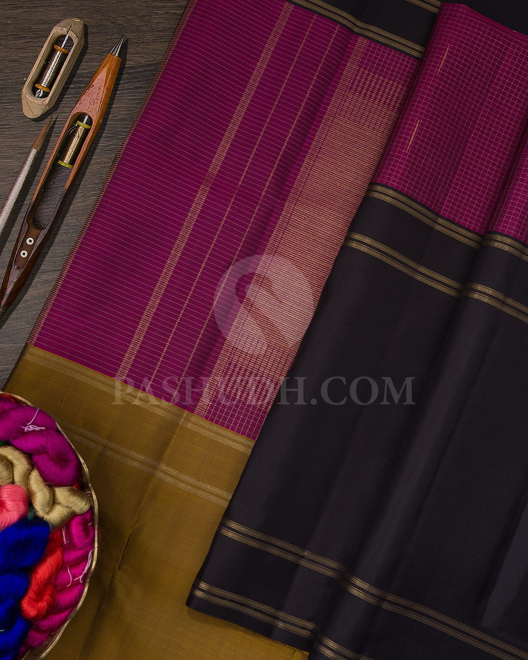 Muppagam Pure Zari Kanjivaram Silk Saree-SP198