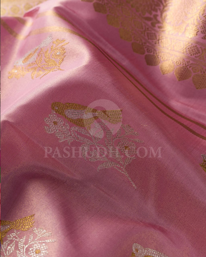 Baby Pink Bridal Kanjivaram Silk Saree-SP231