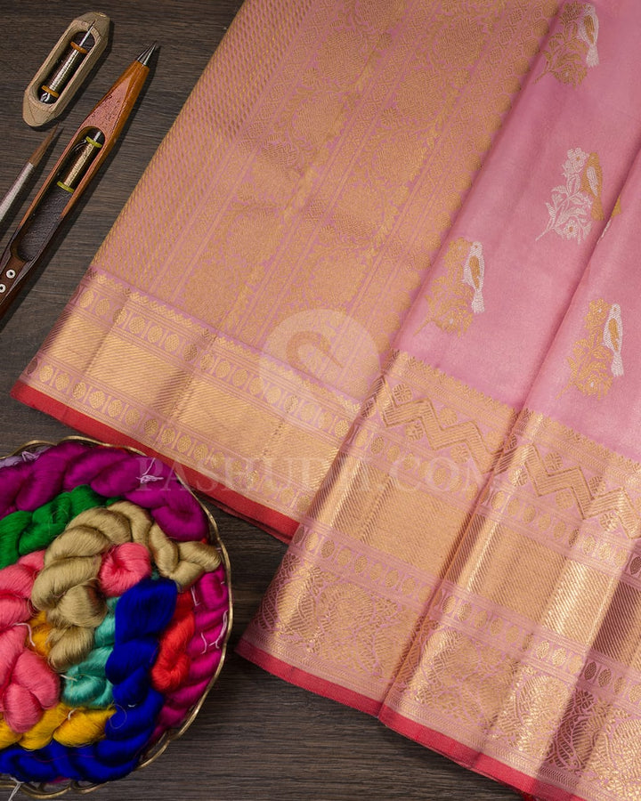 Baby Pink Bridal Kanjivaram Silk Saree-SP231