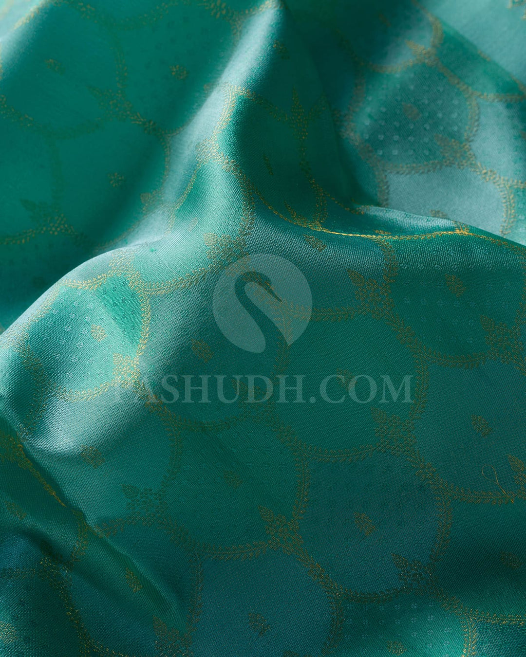 Aqua Blue Kanjivaram Silk Saree-DJ359(E)