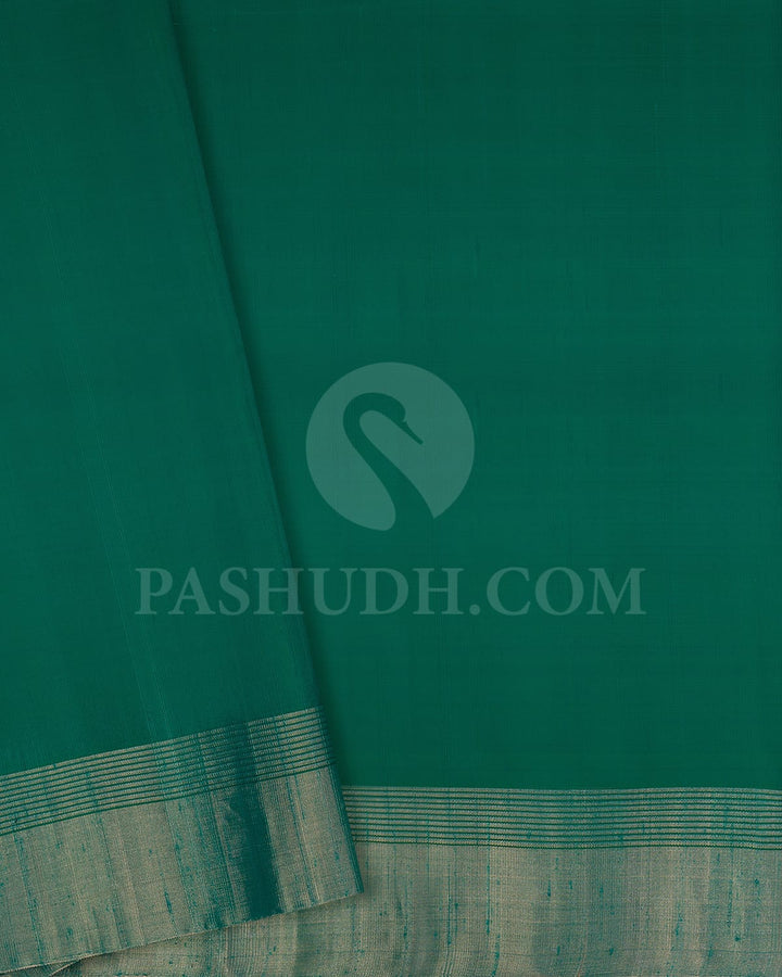 Mild Pista Green And Emerald Green Soft Silk Saree-AC169