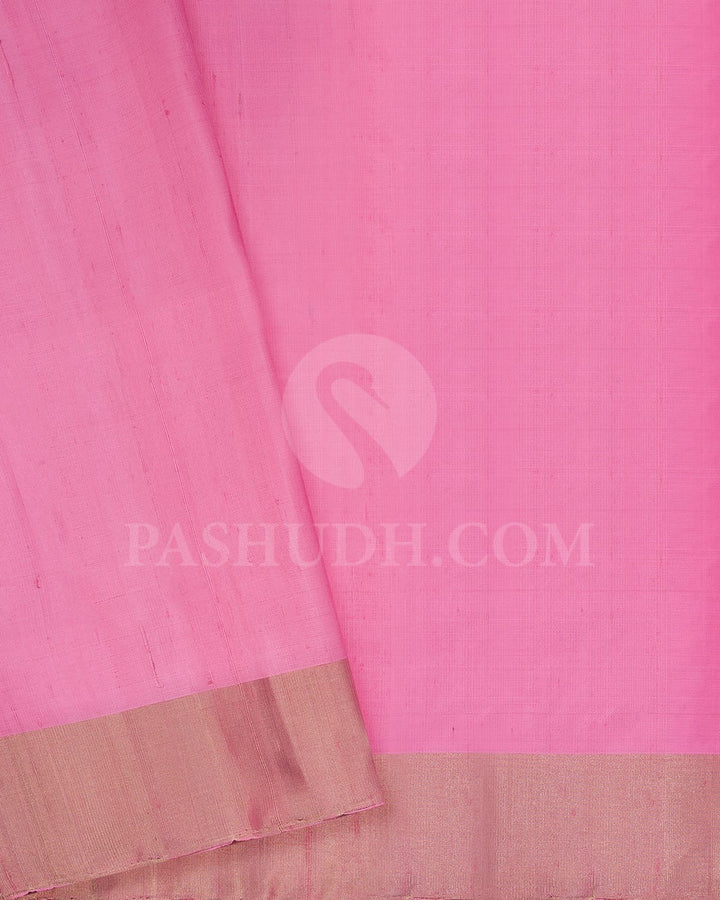 Baby Pink Soft Silk Saree-AC161