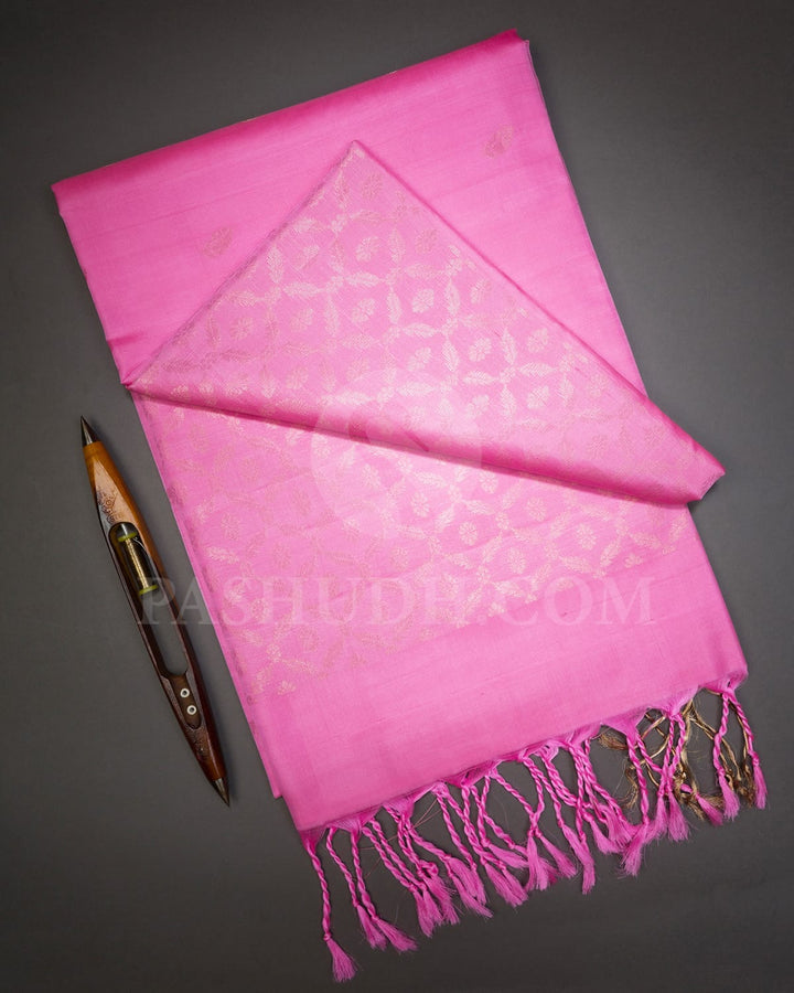 Baby Pink Soft Silk Saree-AC161
