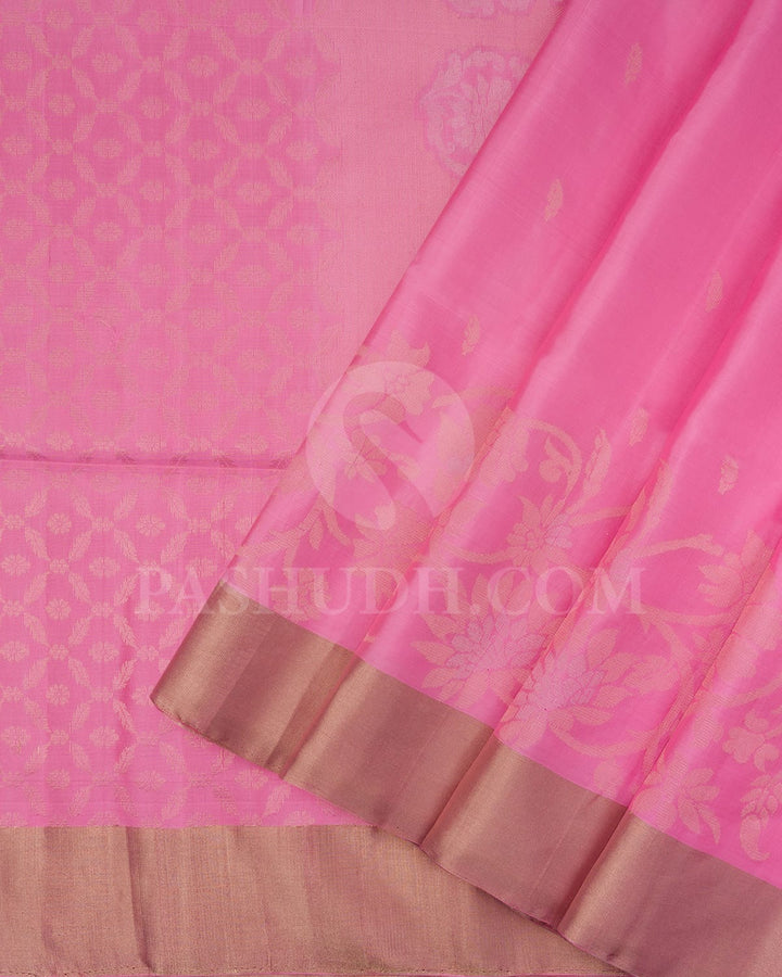 Baby Pink Soft Silk Saree-AC161