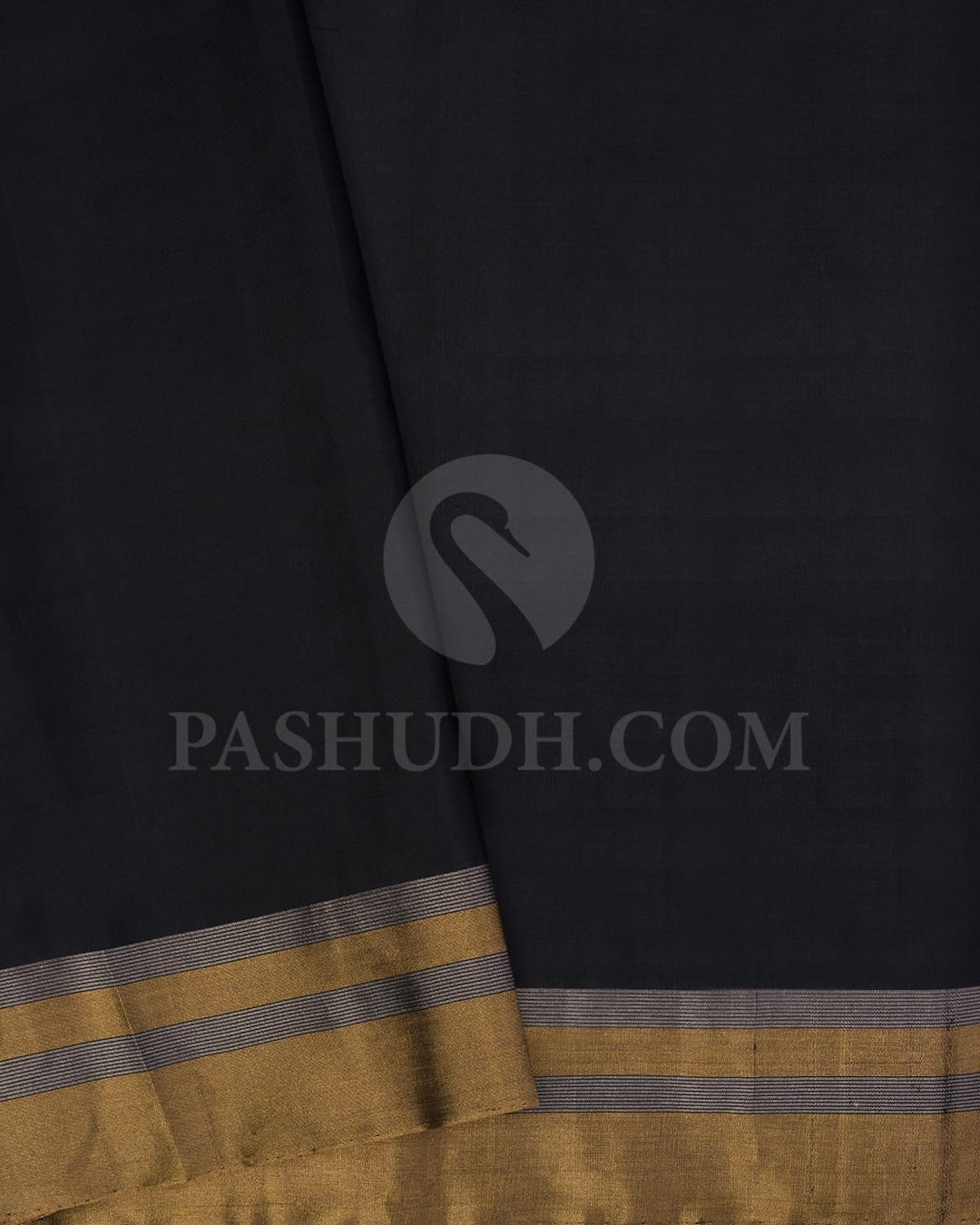Black Soft Silk Saree-AC154