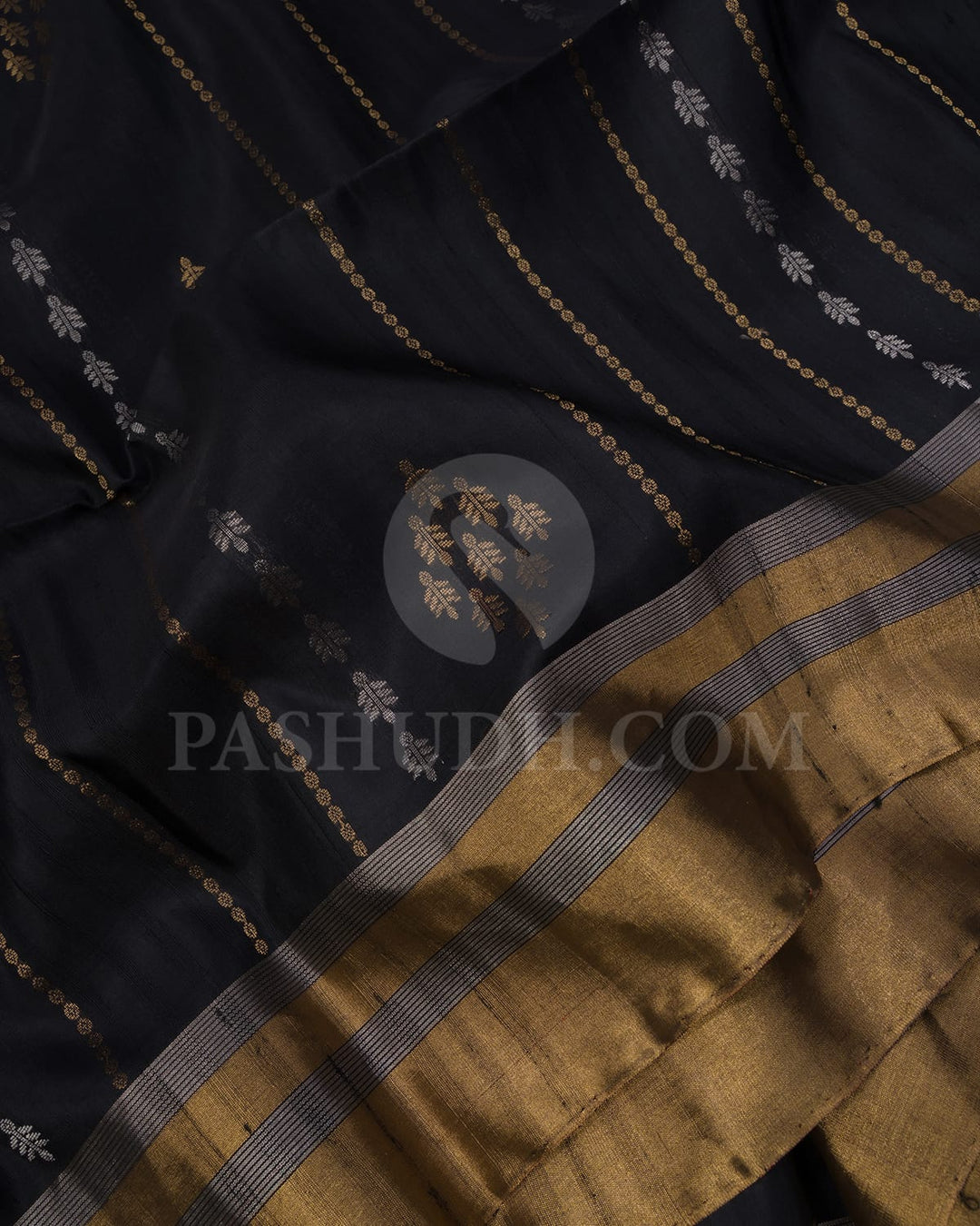Black Soft Silk Saree-AC154