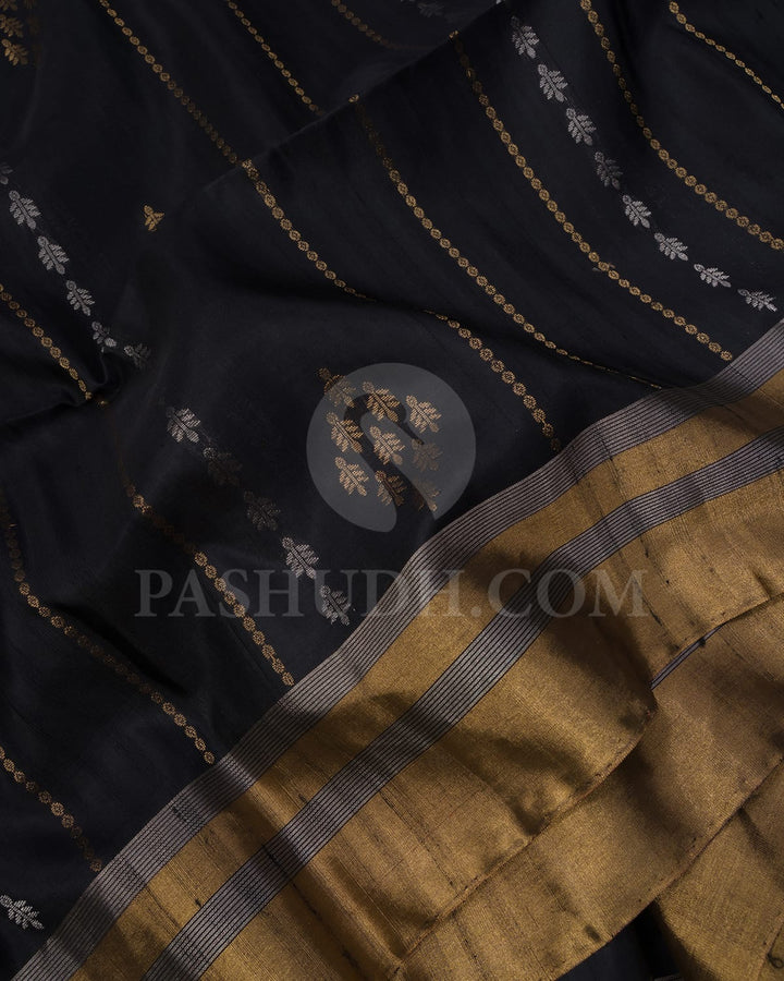Black Soft Silk Saree-AC154