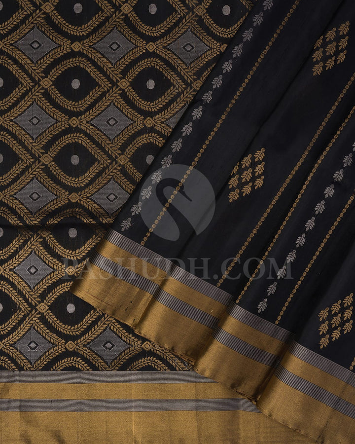 Black Soft Silk Saree-AC154