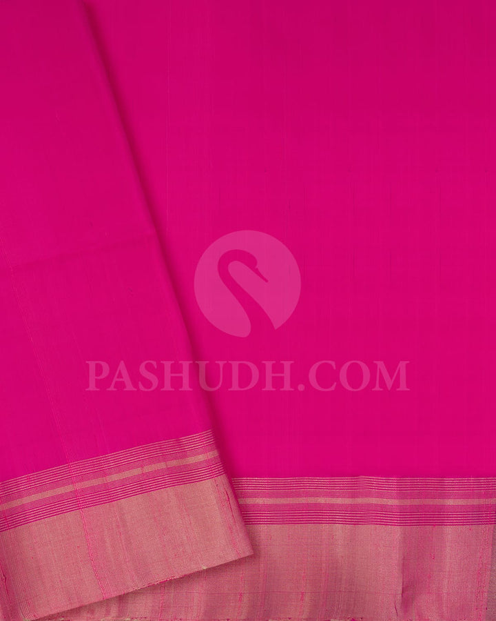 Rani Pink Self Colored Soft Silk Saree-AC183