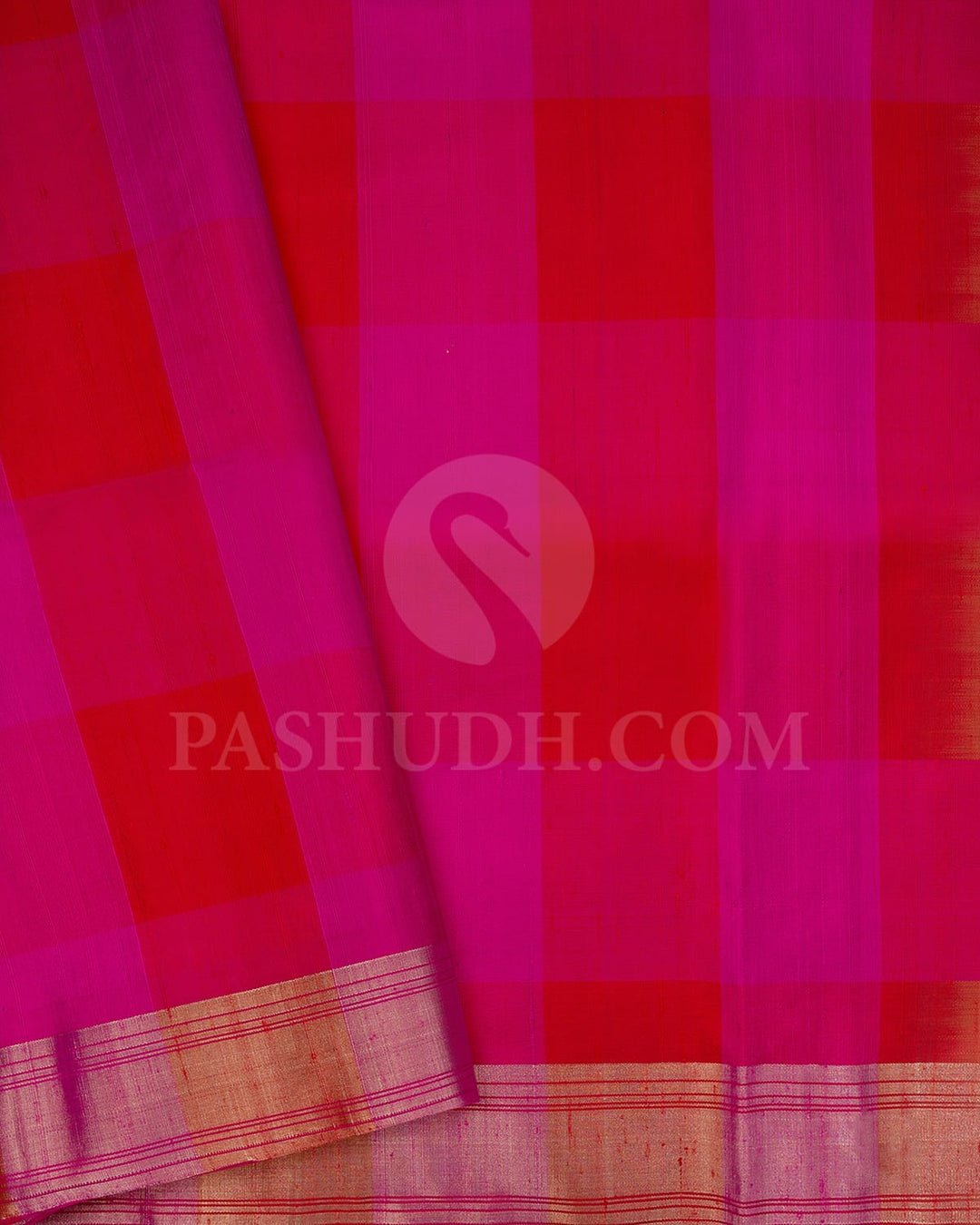 Beige,Red And Pink Soft Silk Saree-AC129