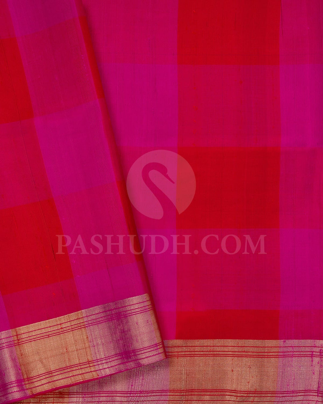 Violet And Pink/Red Soft Silk Saree-AC130