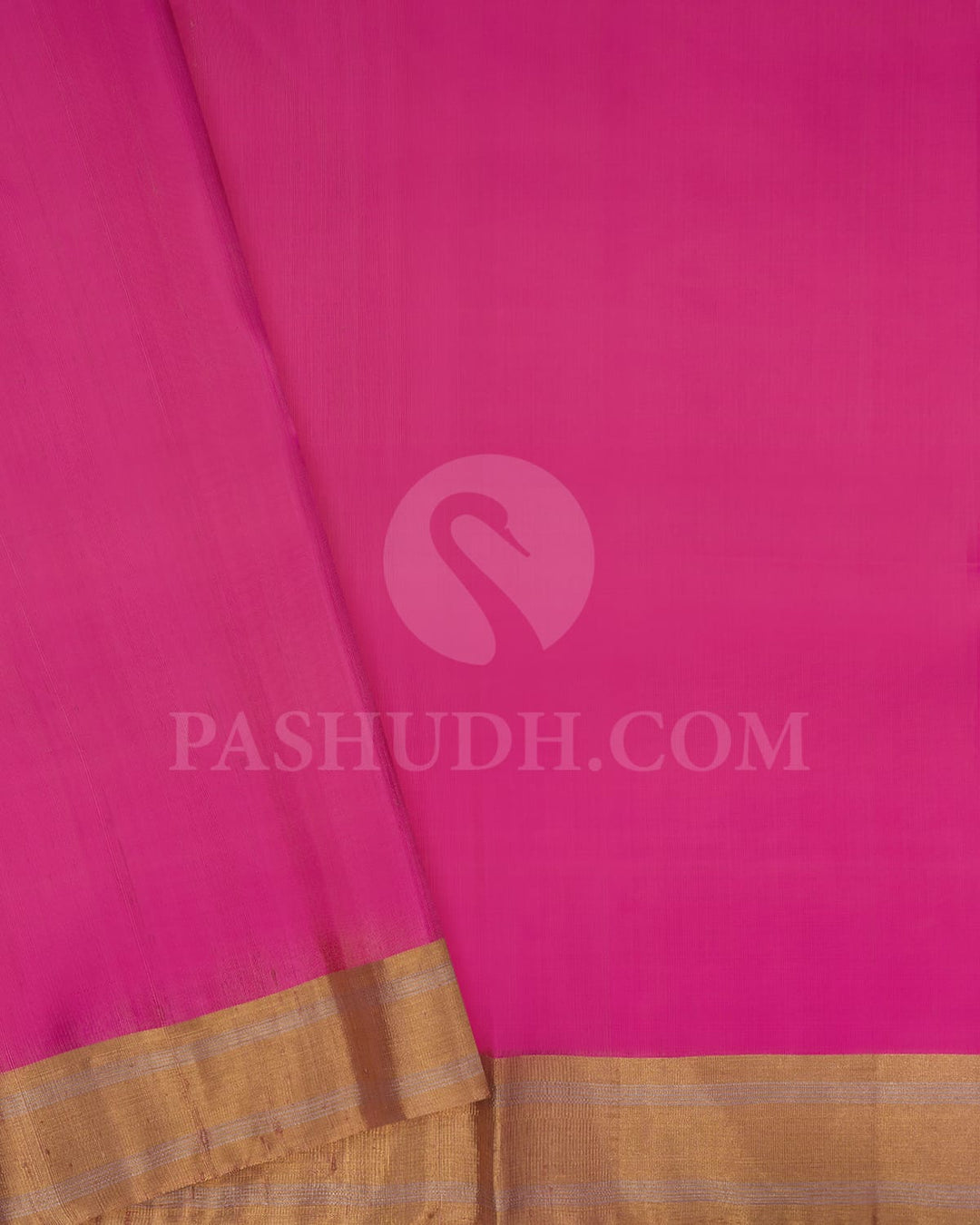 Watermelon Pink Self Colored Soft Silk Saree-AC177