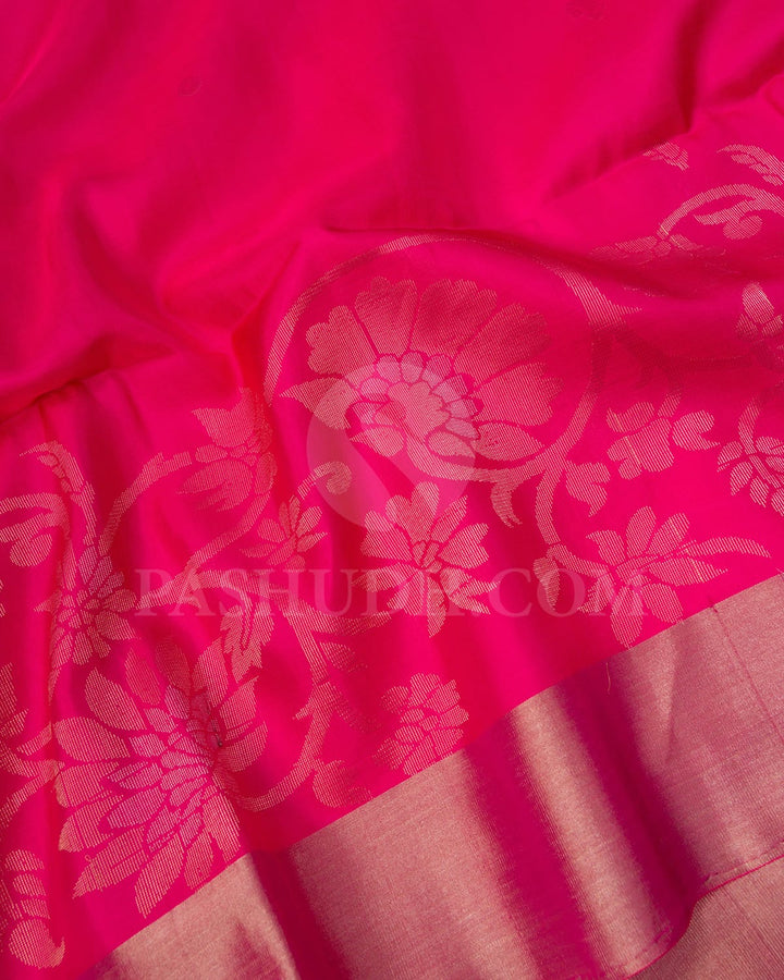 Bright Candy Pink Soft Silk Saree-AC157