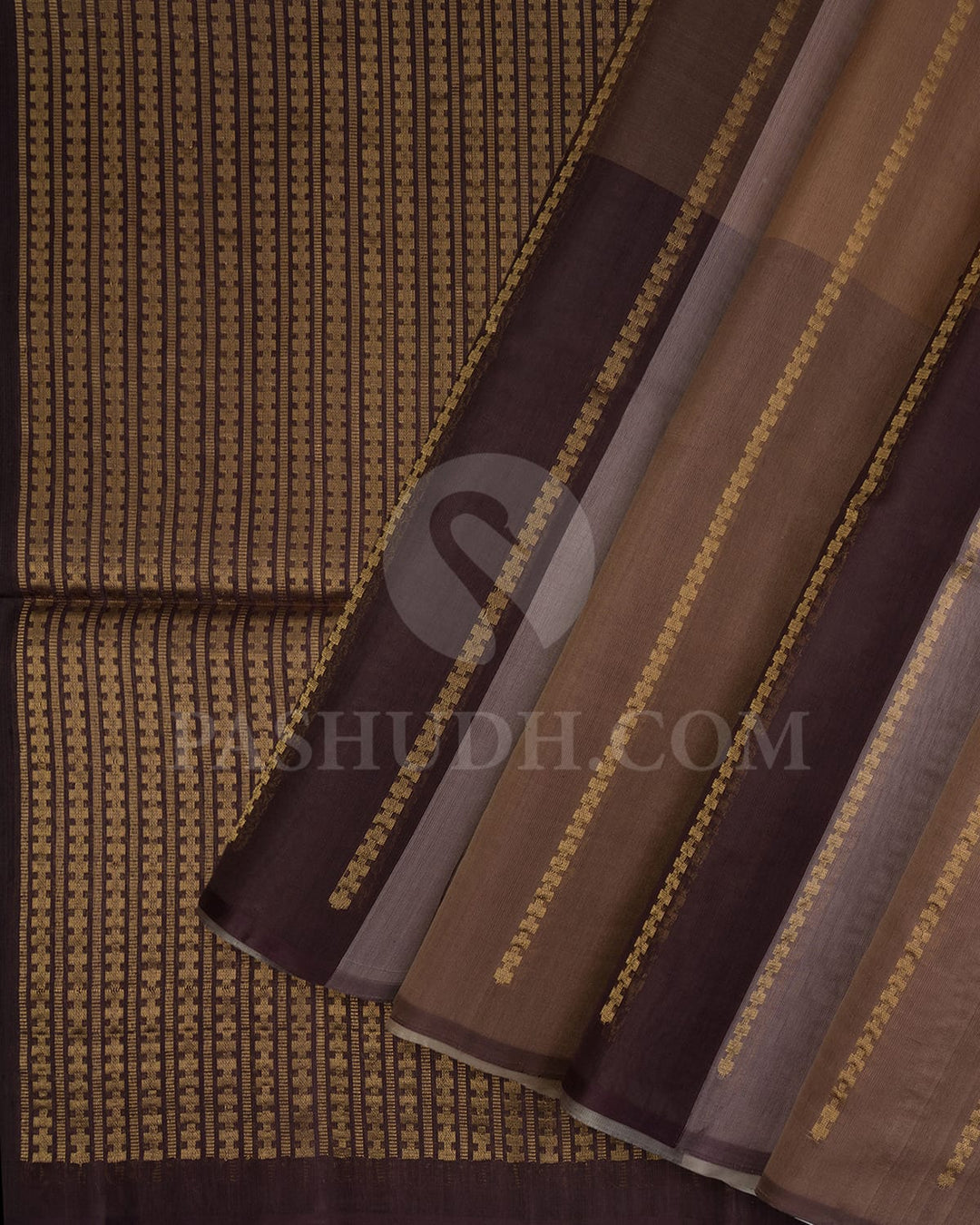 Shades Of Brown Soft Silk Saree-AC185