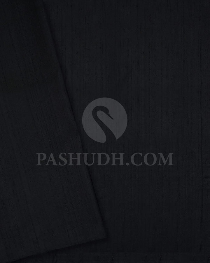 Grey And Black Soft Silk Saree-AC164
