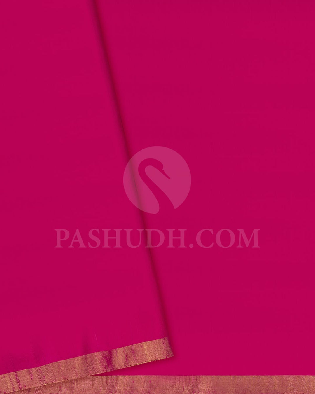 Rani Pink Self Colored Peacock Patterned Soft Silk Saree-AC121
