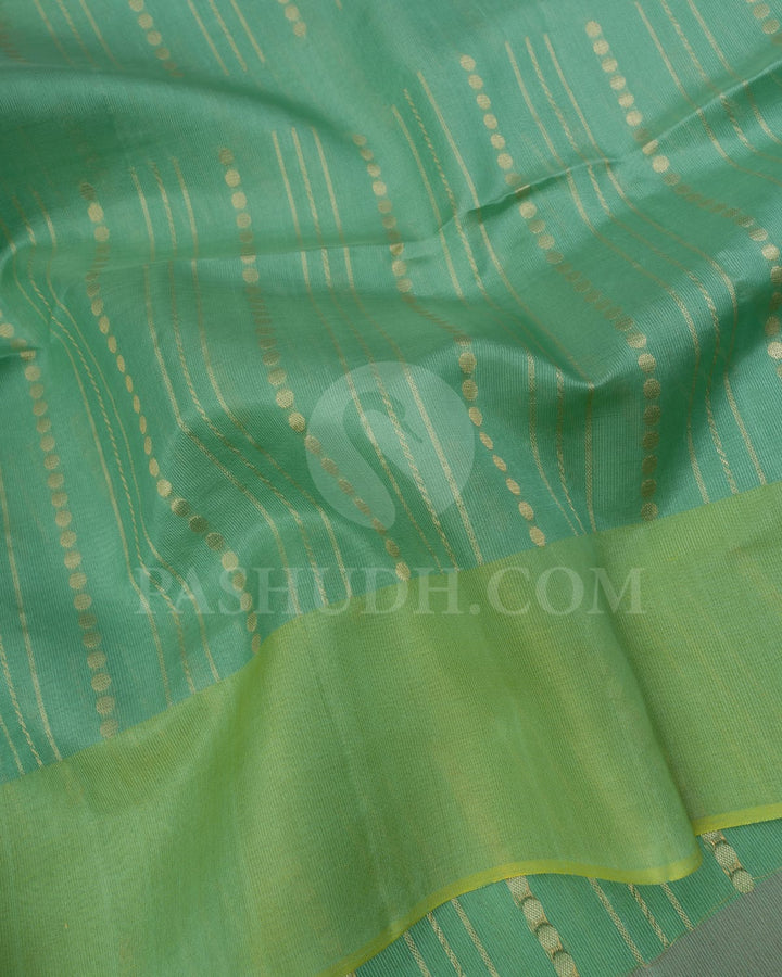 Sky Blue And Yellow Organza Soft Silk Saree-AC171