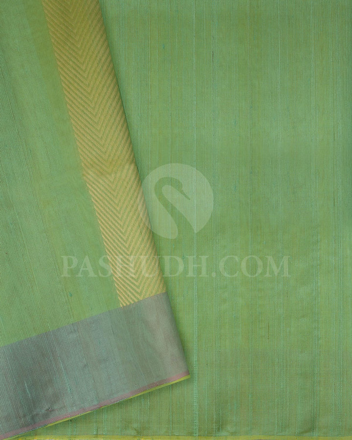 Sky Blue And Yellow Organza Soft Silk Saree-AC171