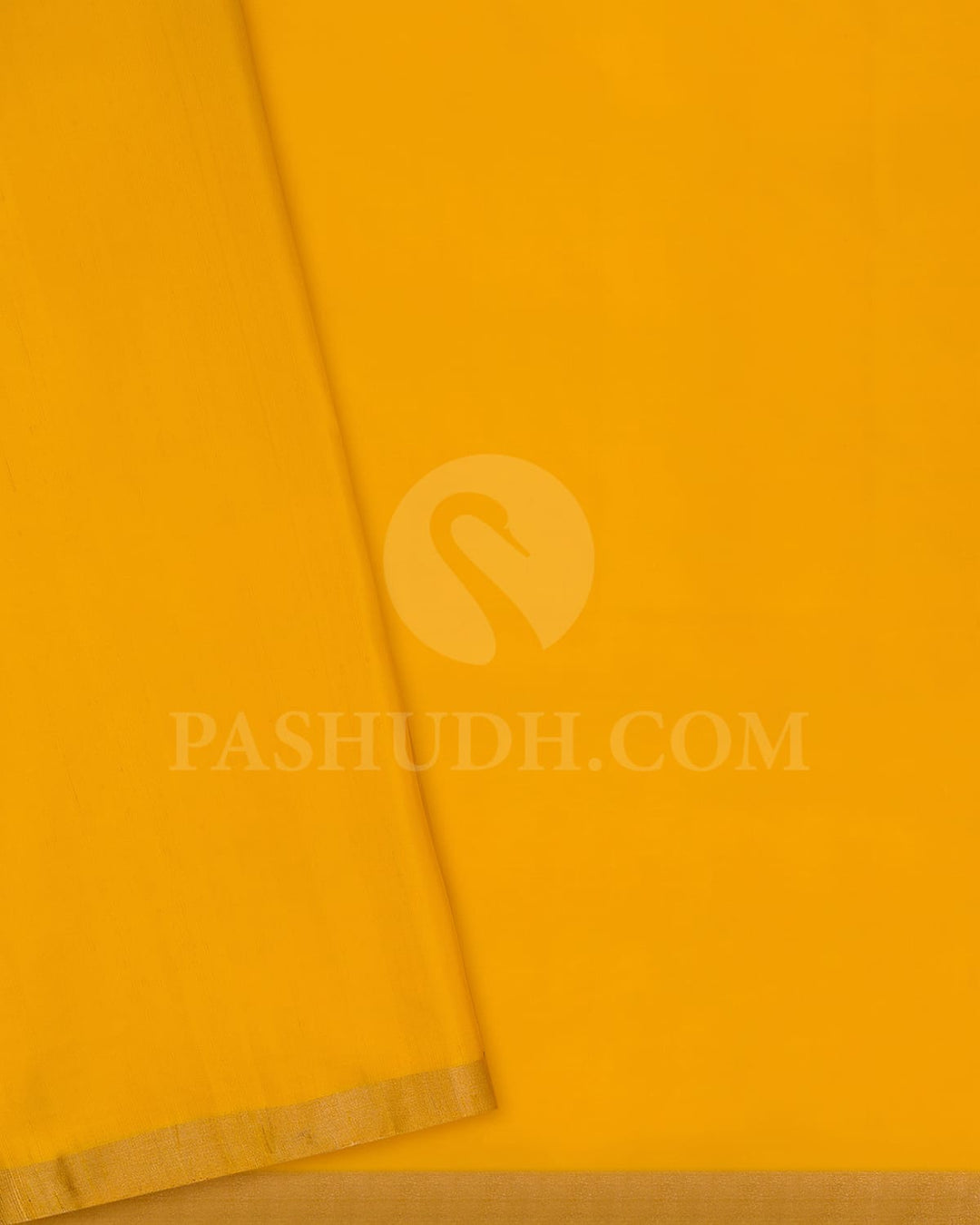 Bright Yellow Self Colored Soft Silk Saree-AC120