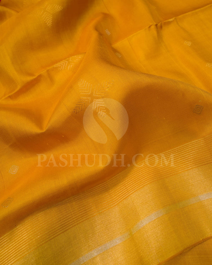 Golden Yellow And Rani Pink Soft Silk Saree-AC80