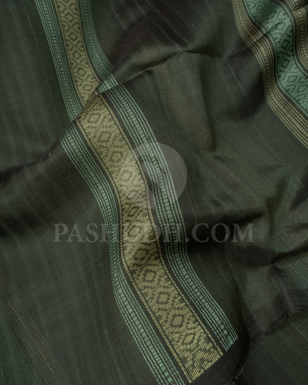 Sage Green Dupion Soft Silk Saree-AC137