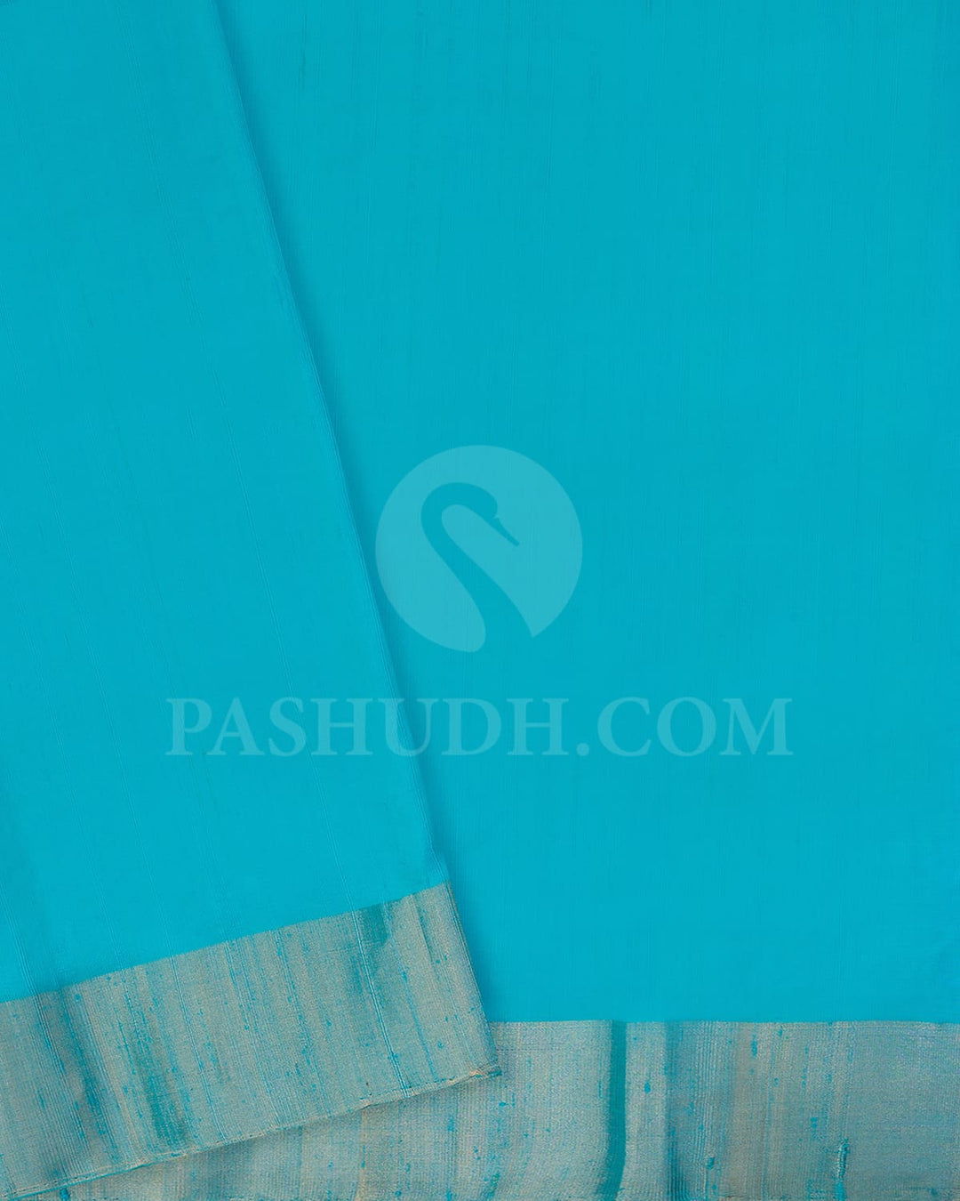 Sky Blue Silver Gold Zari  Soft Silk Saree-AC162