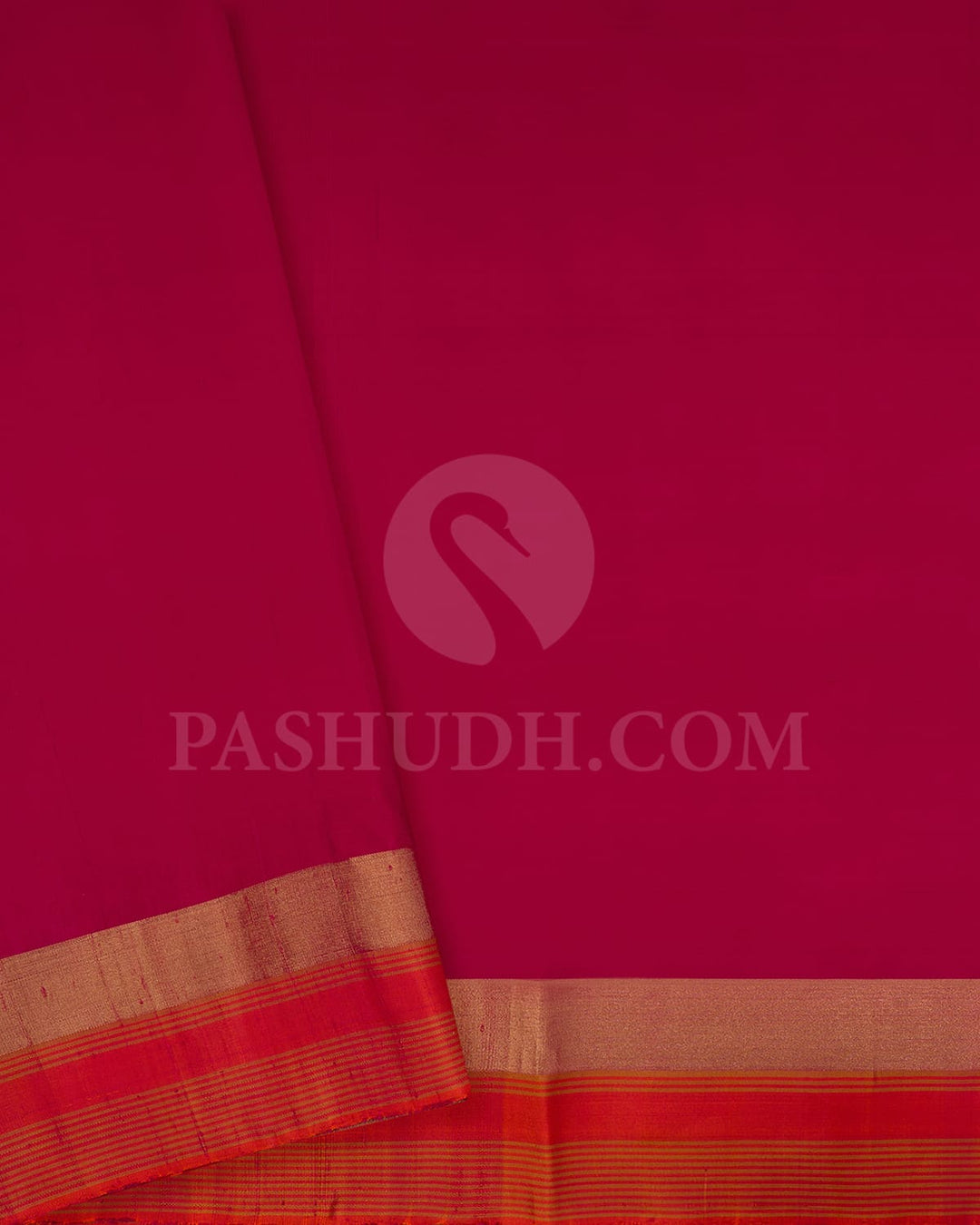 Raspberry Pink And Orange Soft Silk Saree-AC178