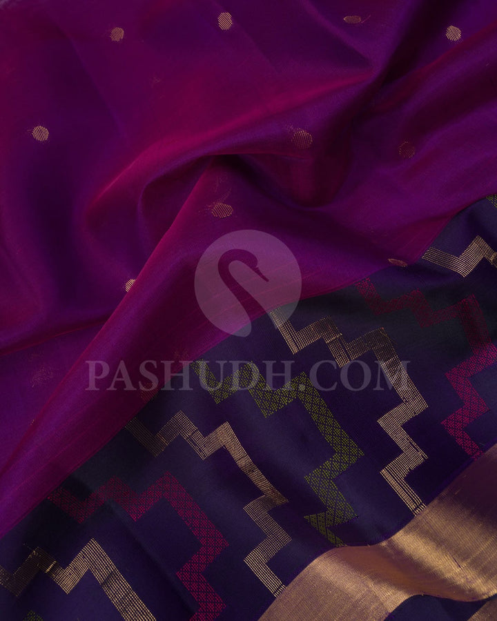 Violet And Purple Soft Silk Saree-AC153