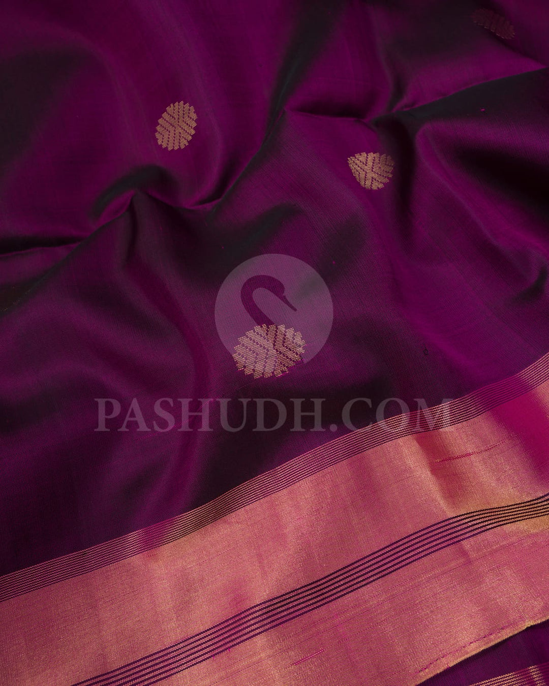 Purple Self Colored Soft Silk Saree-AC119
