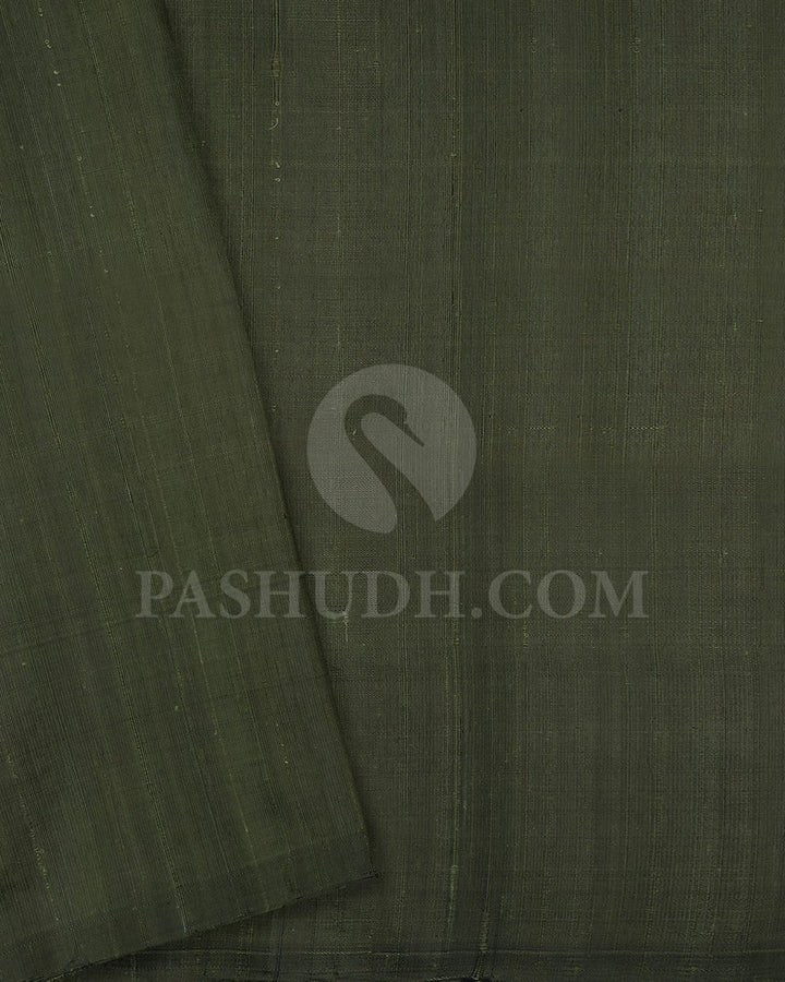 Pear Green And Moss Green Soft Silk Saree-AC163