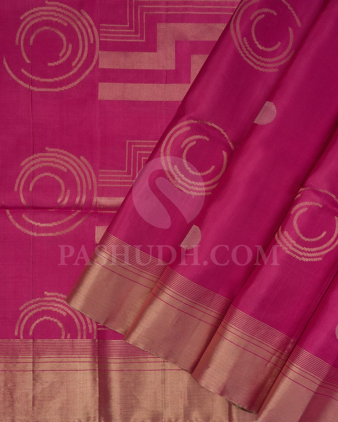 Mauve Pink Geometrical Patterned Soft Silk Saree-AC147