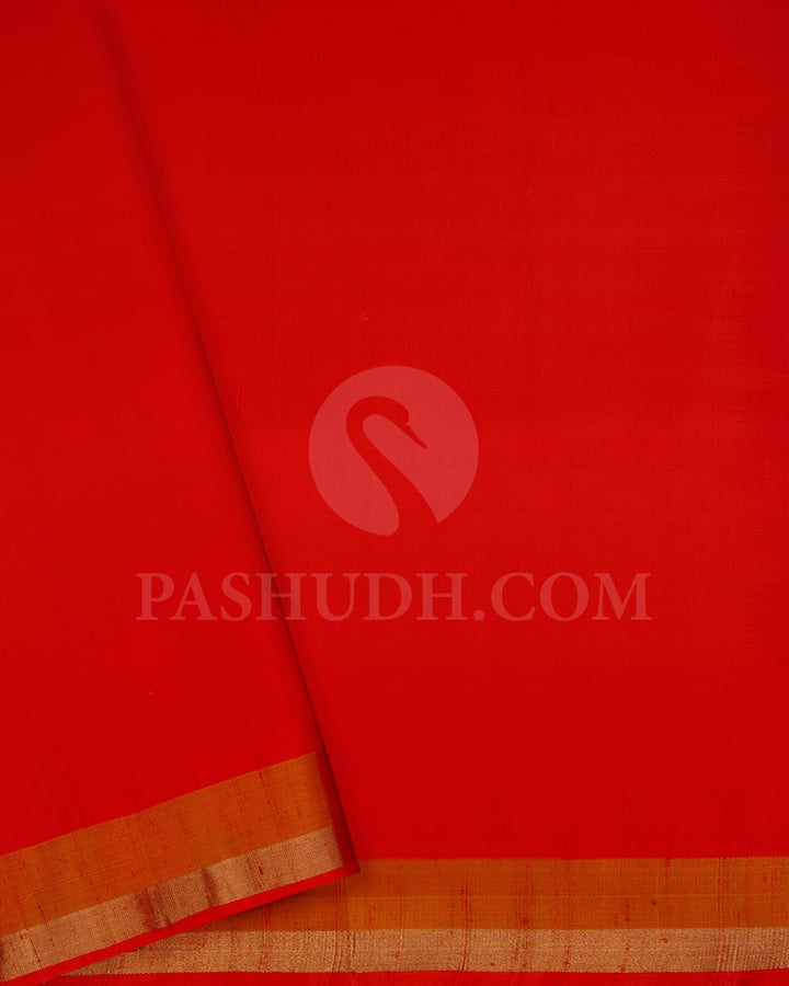 Red And Orange Soft Silk Saree-AC184