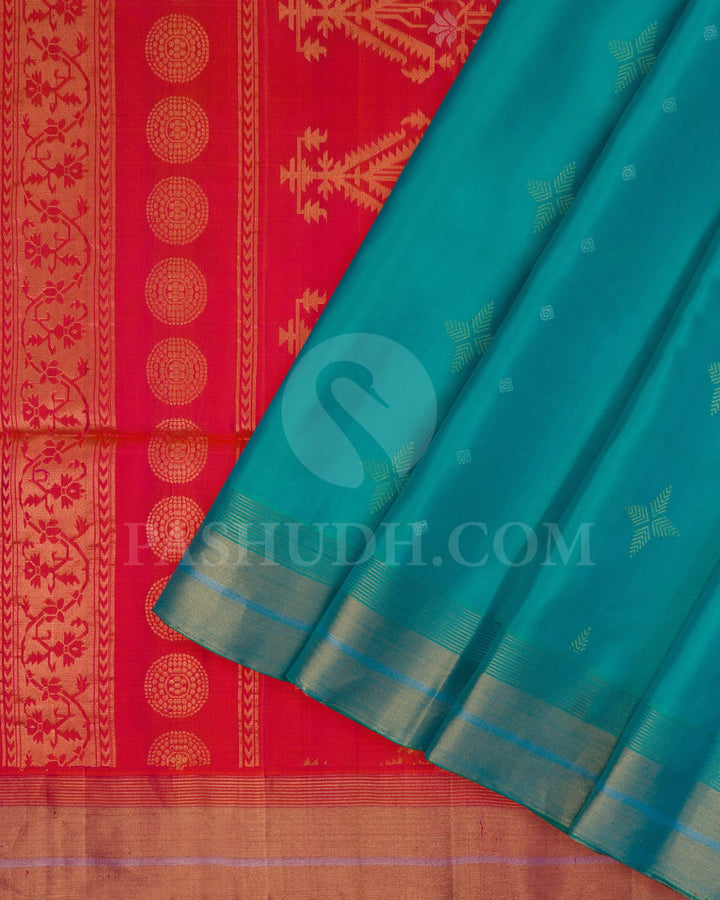Anandha Blue And Dual Shaded Pink Soft Silk Saree-AC76