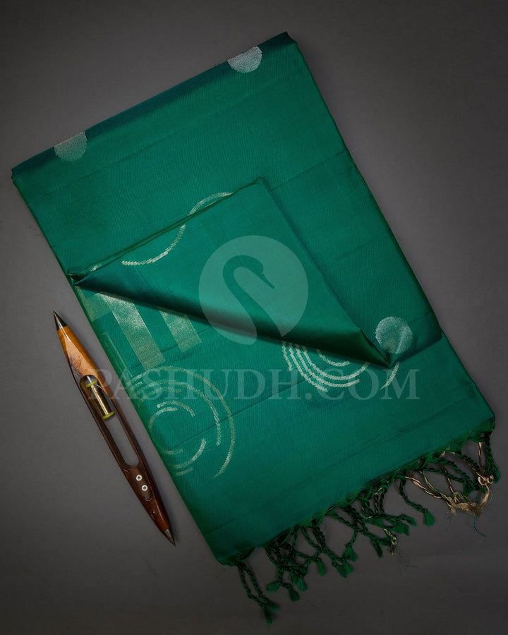 Dual Shaded Green Soft Silk Saree-AC146